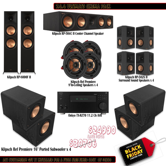 Klipsch Onkyo 7.4.4 Ultimate Cinema Pack