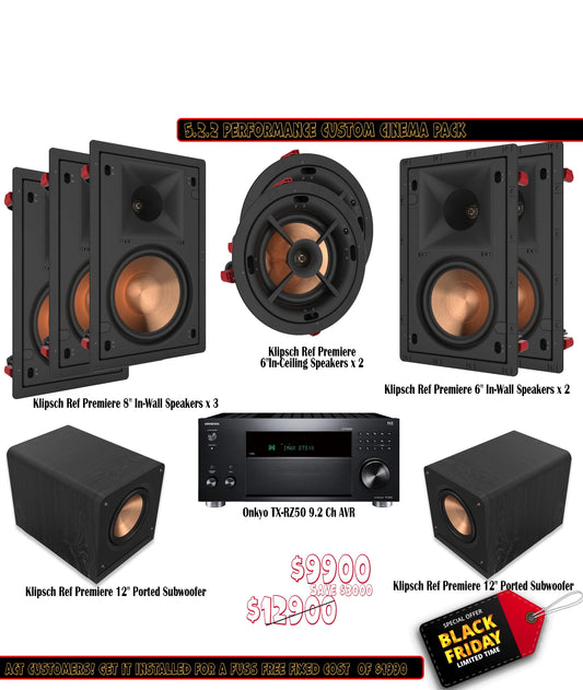 Klipsch Onkyo 5.2.2 Performance Custom Cinema Pack