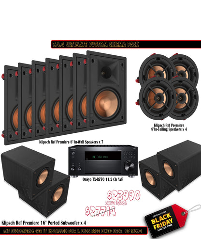 Klipsch Onkyo 7.4.4 Ultimate Custom Cinema Pack