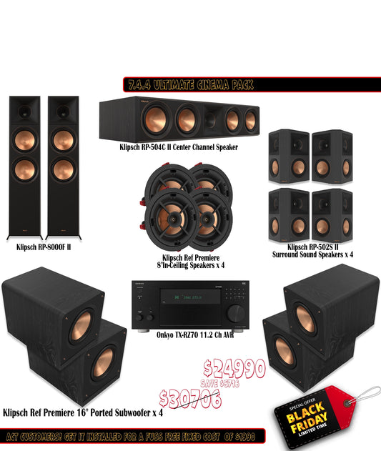 Klipsch Onkyo 7.4.4 Ultimate Cinema Pack