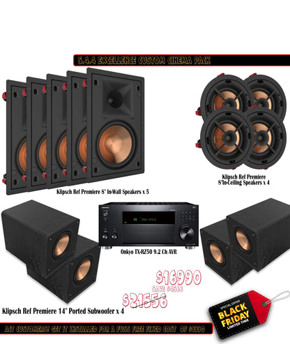 Klipsch Onkyo 5.4.4 Excellence Custom Cinema pack