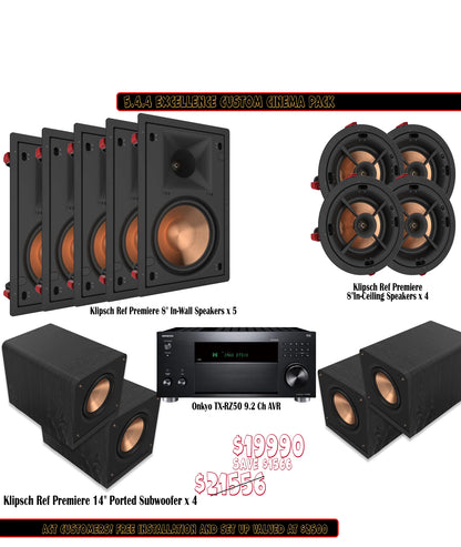 Klipsch Onkyo 5.4.4 Excellence Custom Cinema pack