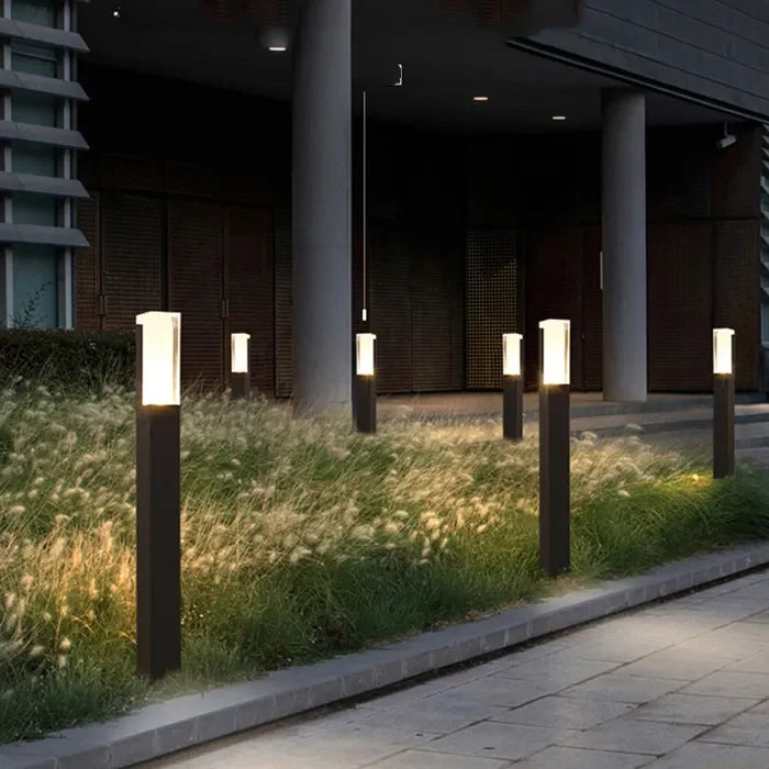 Bollard, Garden Light, 240VAC, 5 Watt, IP54, sand black, Rectangular