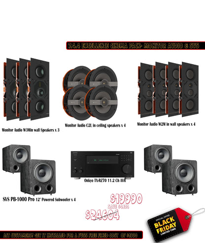 Monitor Audio SVS Onkyo 7.4.4 Excellence home cinema Pack