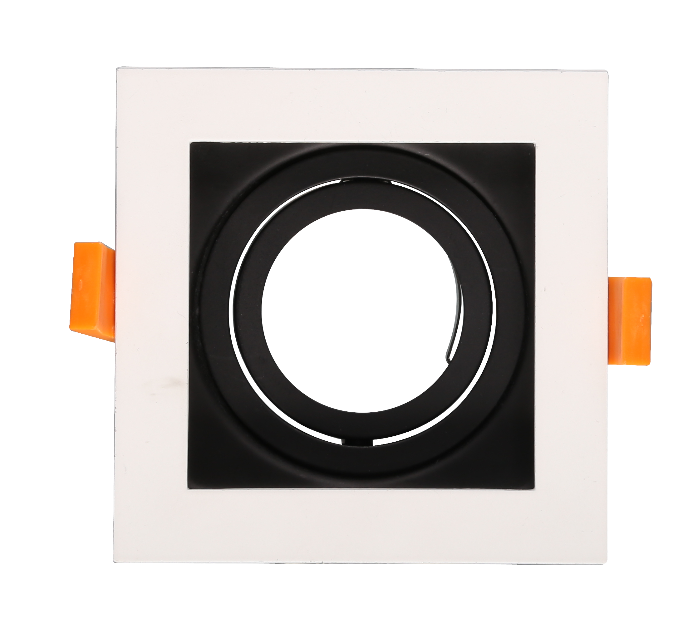 SQ1 Black and White, Square gimbal IP20 single light surface mount trim for X Series COB Modules