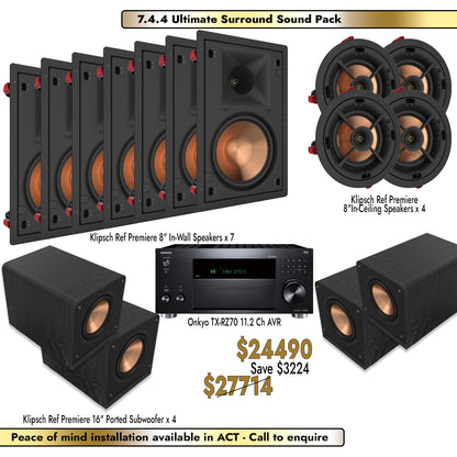 Klipsch Onkyo 7.4.4 Ultimate Surround Sound Pack