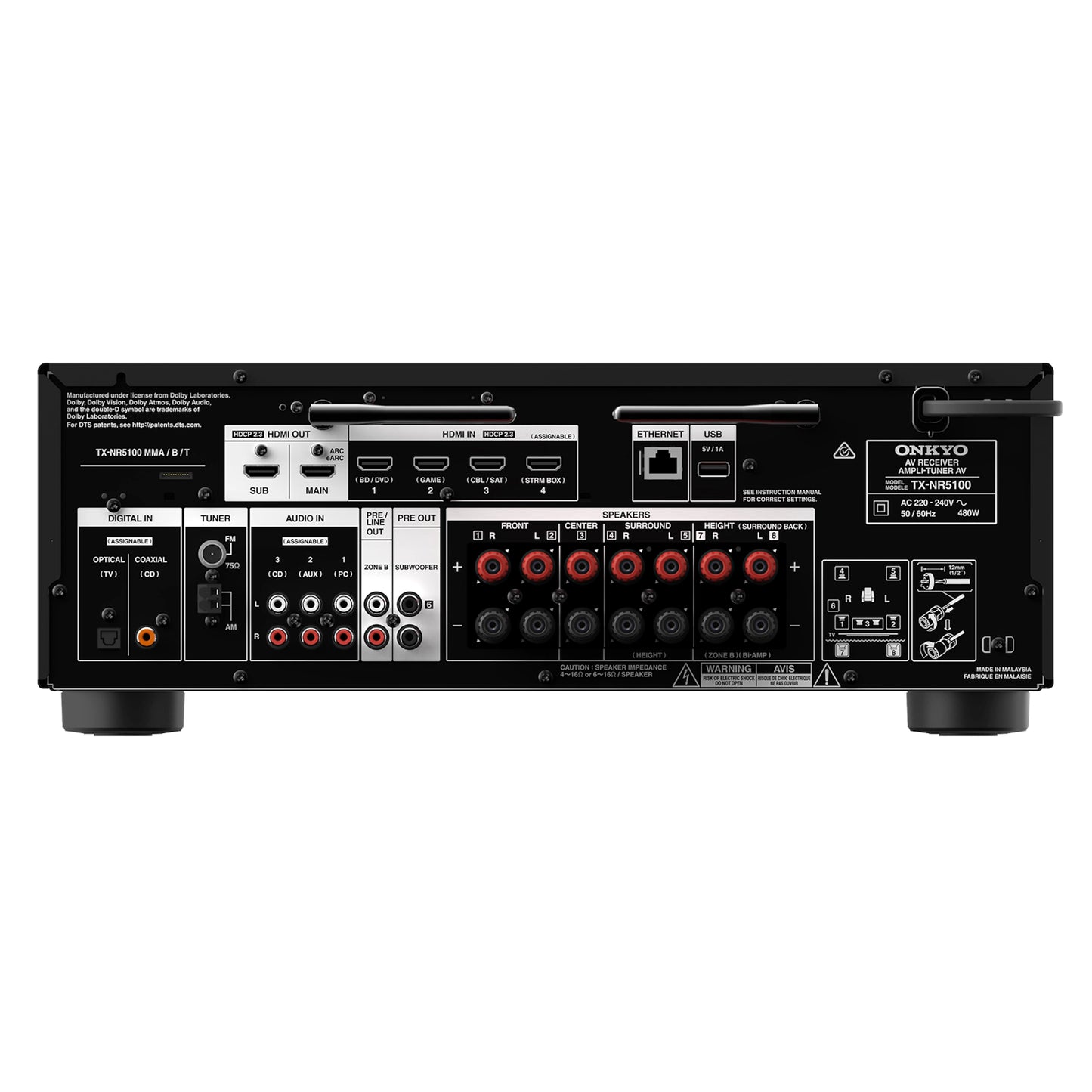 Onkyo TX-NR5100 8K 7.2 Ch AV Receiver