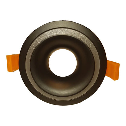 RF6 Black-Round fixed IP20 surface mount trim with halo ring for X Series COB Modules