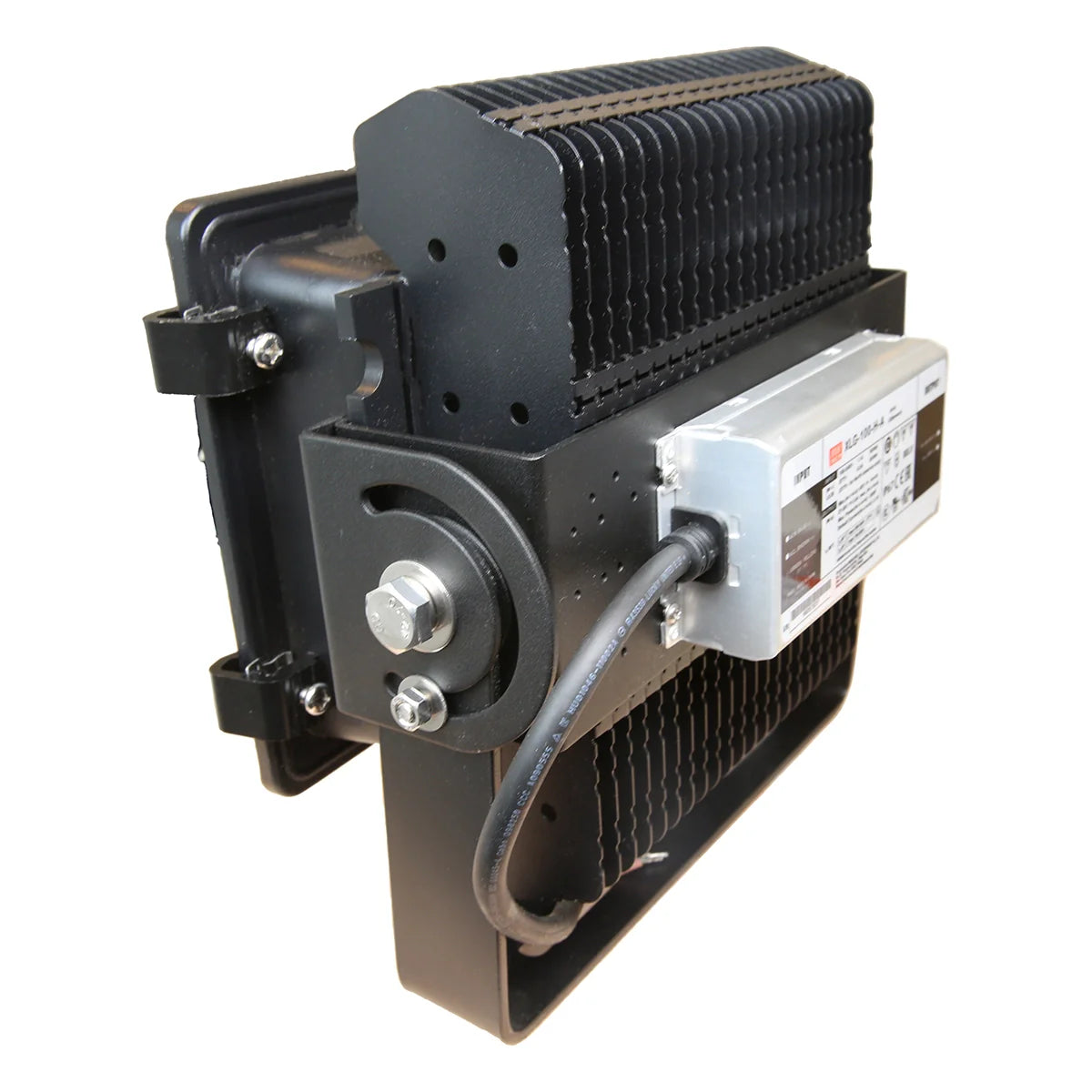 Industrial Flood Light, 100W COB LED, Mean Well Driver,  IP65, 4500K, Black