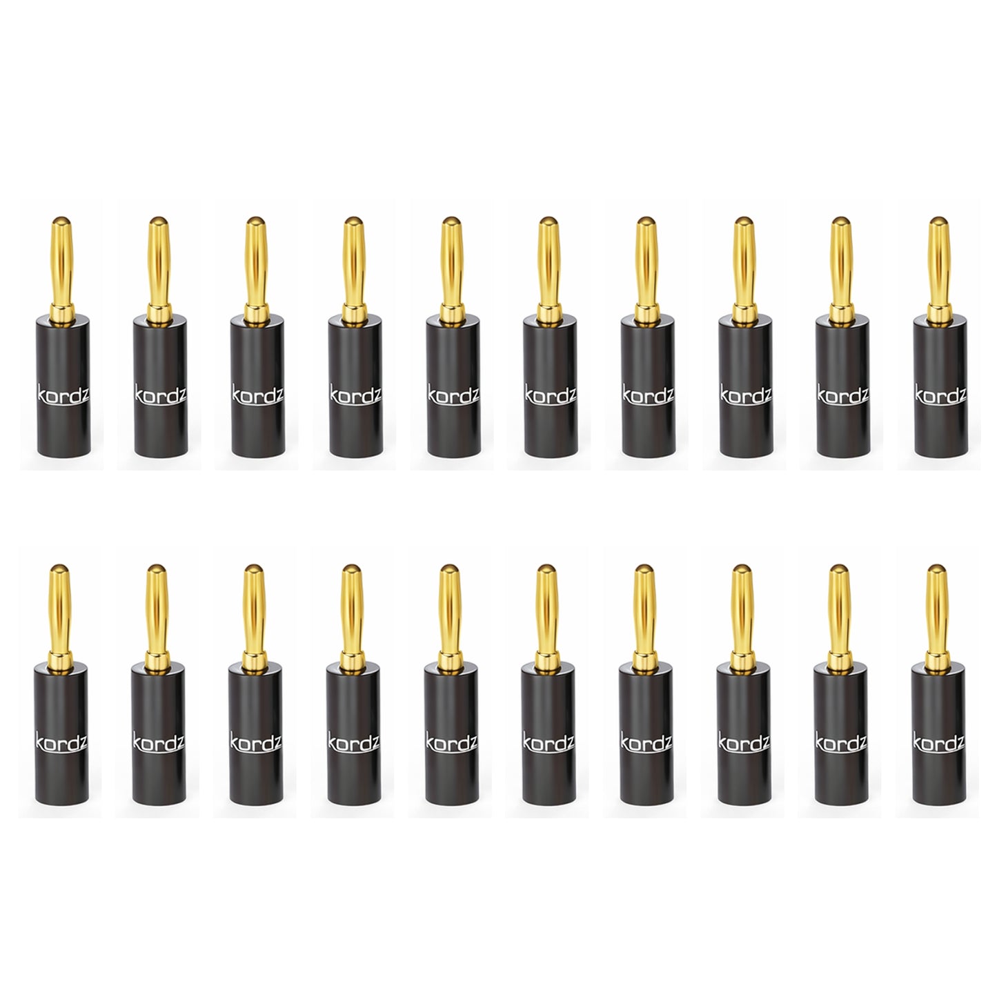 Kordz ONE Series Speaker Cable Banana Plug - Pack of 20