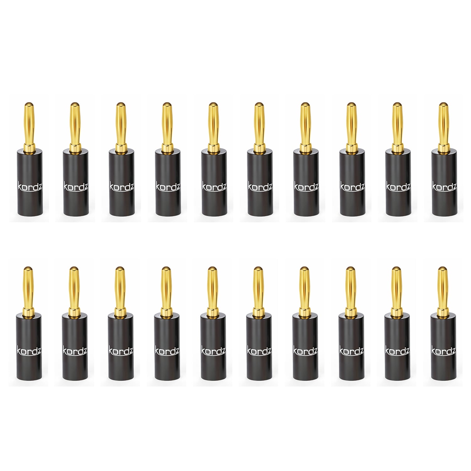 Kordz ONE Series Speaker Cable Banana Plug - Pack of 20