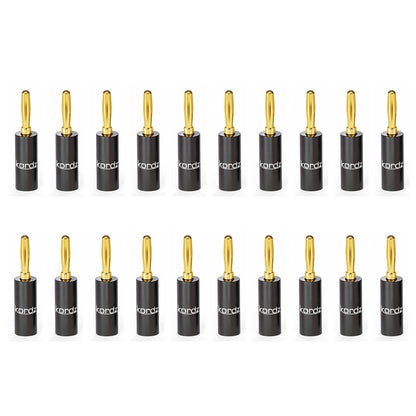 Kordz ONE Series Speaker Cable Banana Plug - Pack of 20