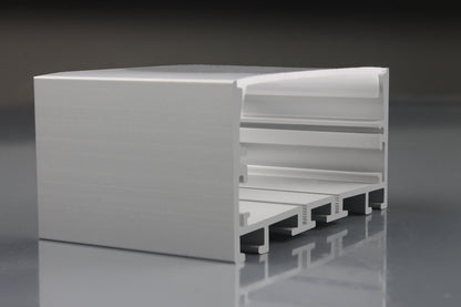 AL-BT-K7535C Surface mounting, Pendant mounting Aluminium extrusion, profile, channel for strip light with opal diffuser, 75x35x2500mm
