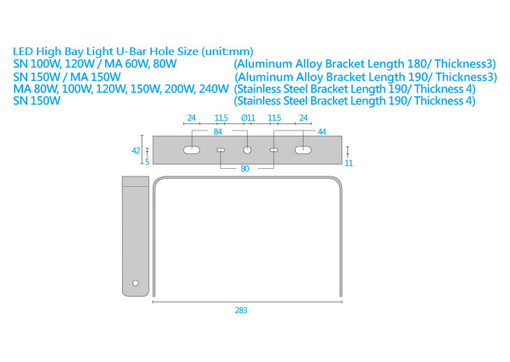 Premium Highbay Light,150W, 18000Lumens, Epistar COB LED, Mean Well Driver, 5500K, IP65