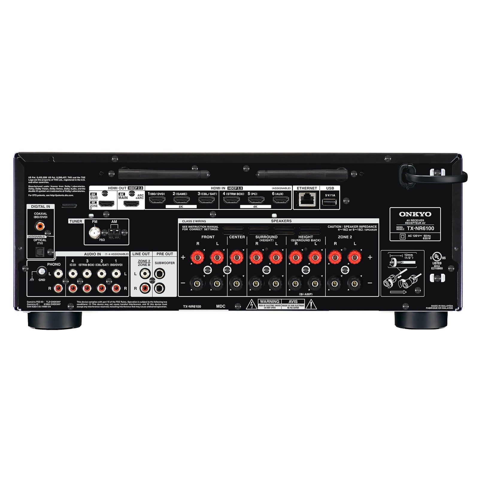 Onkyo TX-NR6100 7.2 Ch THX Certified AV Receiver