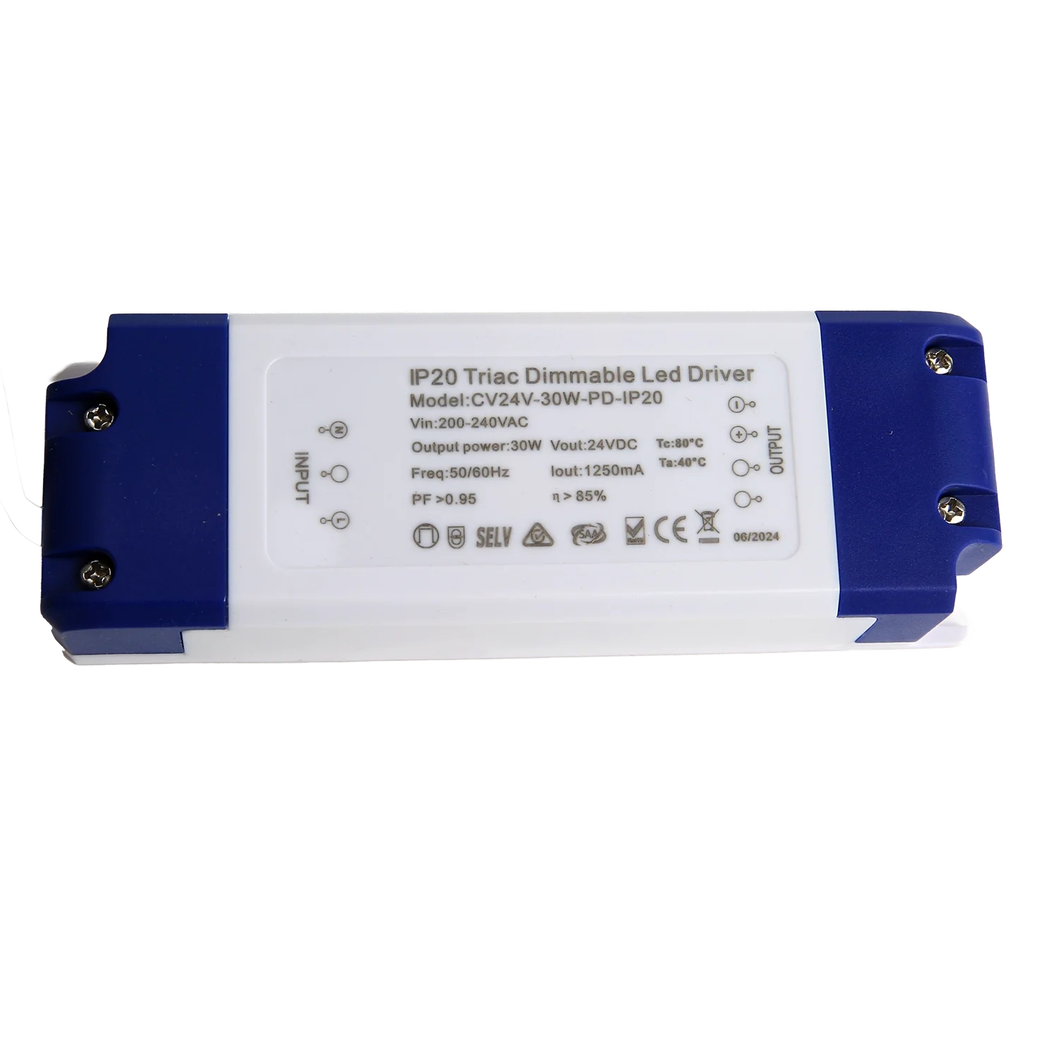 30W LED Driver - Constant Voltage - Phase dimming- IP20