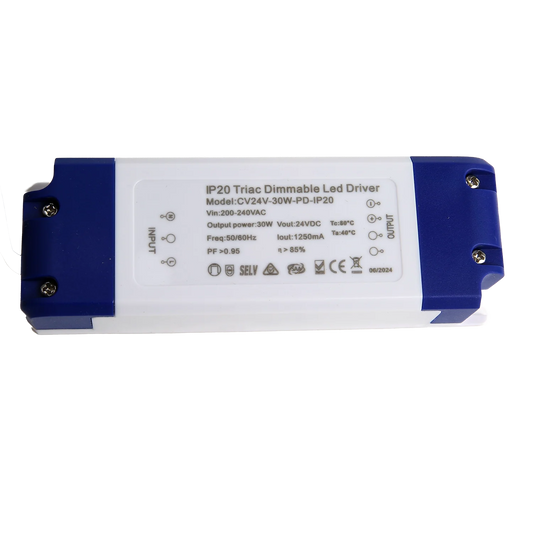 30W LED Driver - Constant Voltage - Phase dimming- IP20