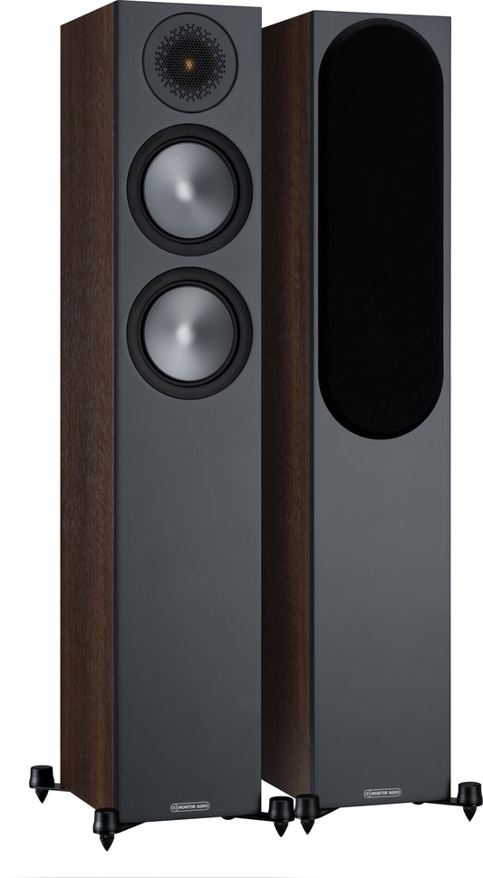 Monitor Audio Bronze 200 (6G) Floorstanding Speakers - Walnut Pair
