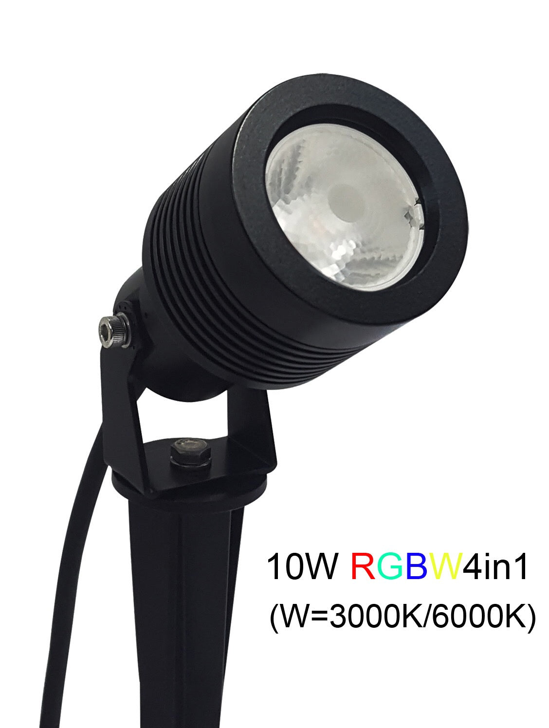 9 Watt, IP65, 24V, Outdoor, RGBW Spot light, Surface or Spike Mounted