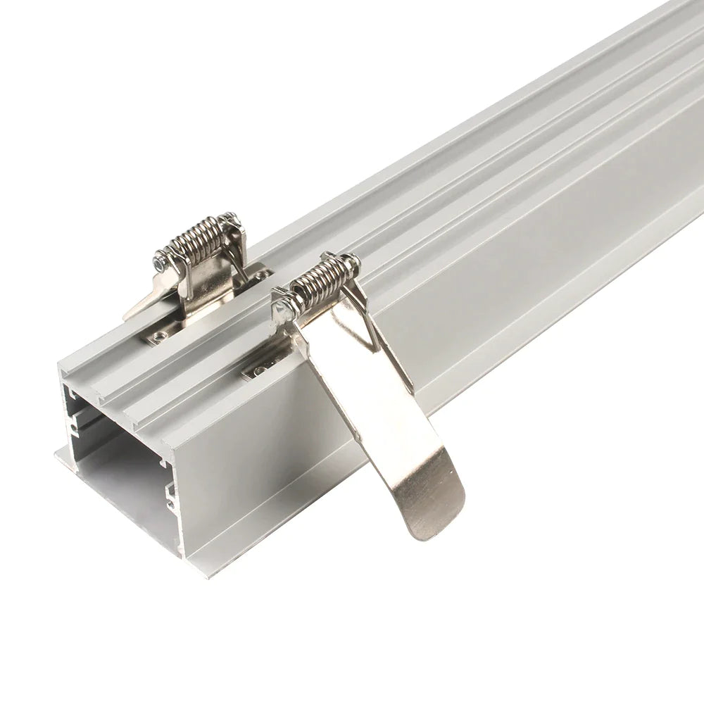 Recess mounting, Aluminium extrusion, profile, channel for strip light with opal diffuser, 50X35x2500mm