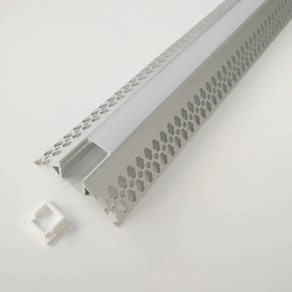 Embedded mounting Aluminium extrusion, profile, channel for strip light with opal diffuser, 53X23x3000mm