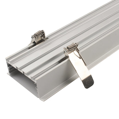 Recess mounting Aluminium extrusion, profile, channel for strip light with opal diffuser, 90x35x2500mm