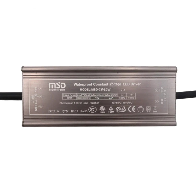Power supply, 24VDC, 30W, IP67, flicker free, Constant Voltage, Non Dimming driver