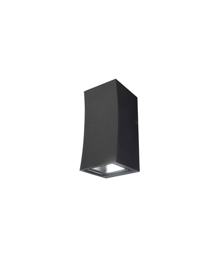 Wall Light, Up and Down Light, 240VAC, 2 x 5W, IP54, 2700K, Square, Sand white