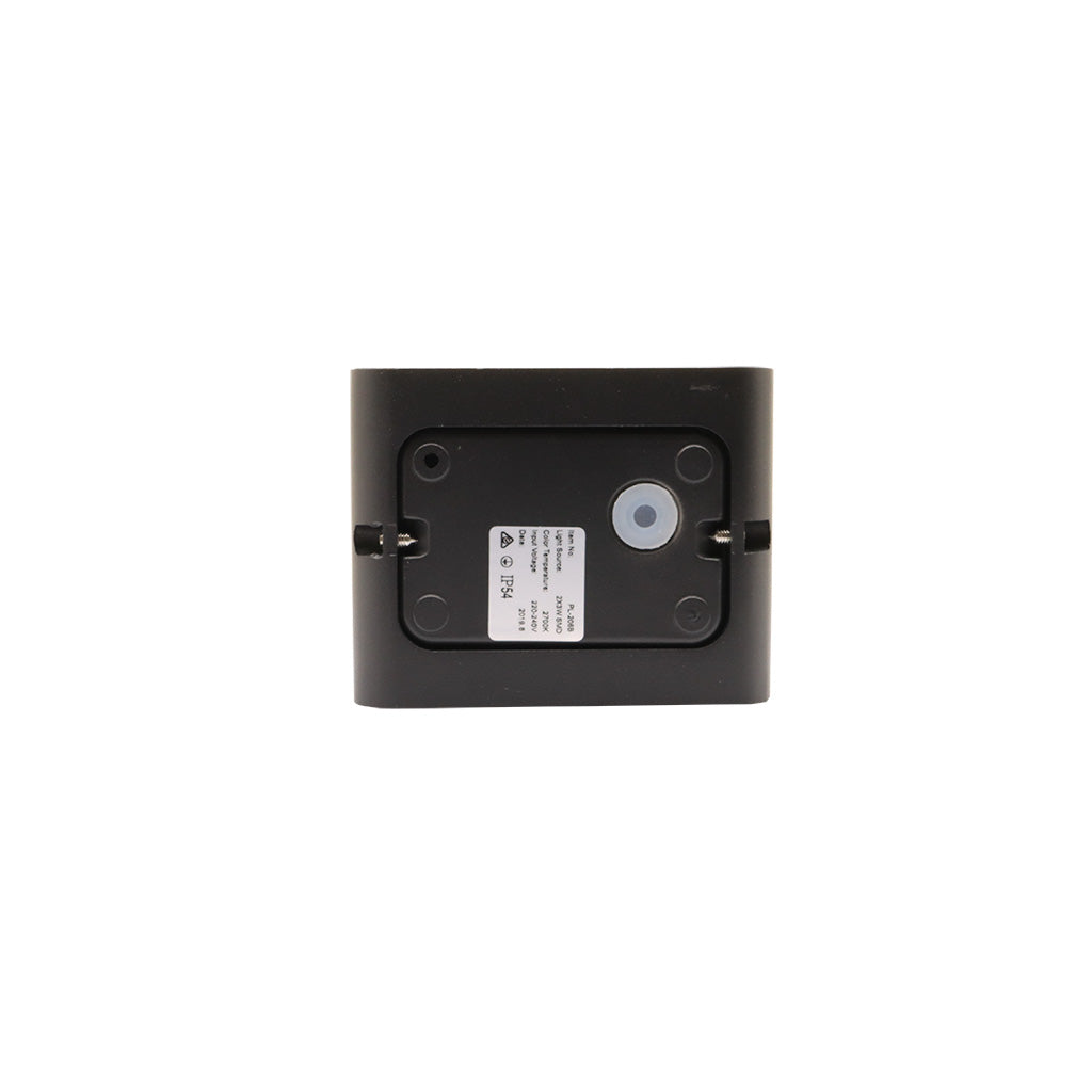 Wall Light, Up and Down Light, 240VAC, 2 x 3W, IP54, 2700K, Sand black