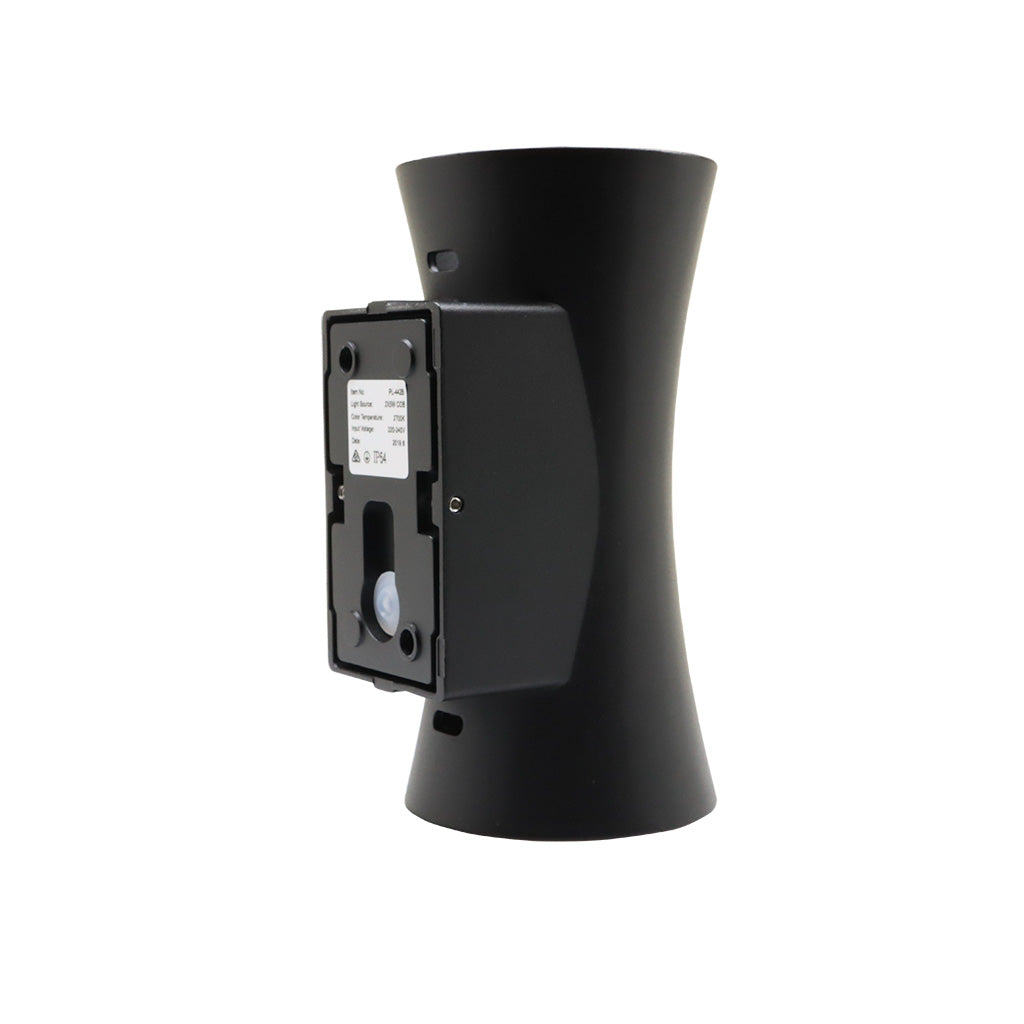 Wall Light, Up and down Light, 240VAC, 2x5W, IP54, 2700K, Sand black