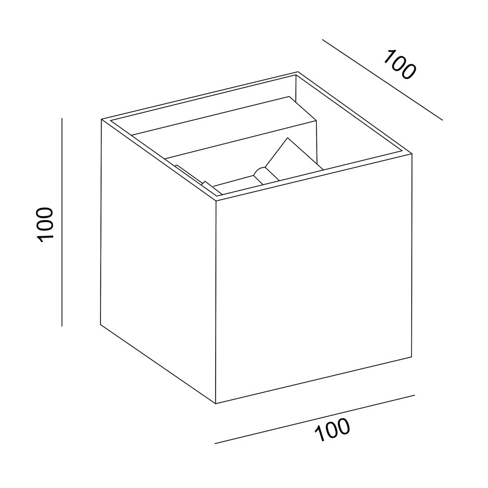 Wall light, Up and down light, 240VAC, 2x2W, IP54, 2700K, Sand white