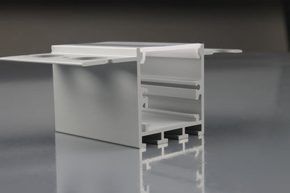 Embedded mounting Aluminium extrusion, profile, channel for strip light with opal diffuser, 83X35x2500mm